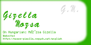 gizella mozsa business card